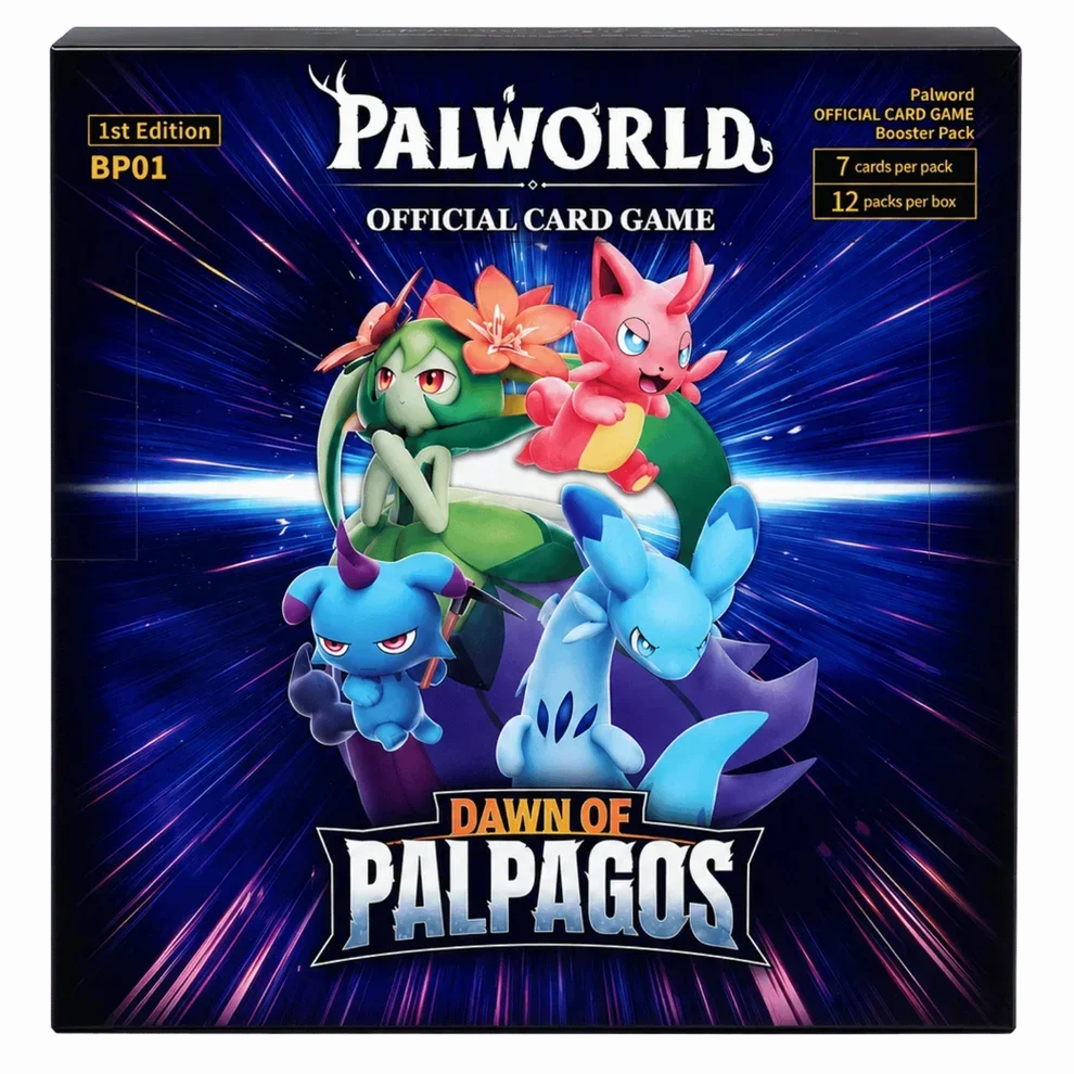 Palworld Official Card Game BP01: Dawn of Palpagos – First Edition Booster Box