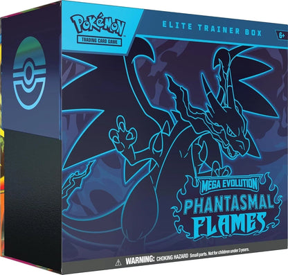 Pokémon TCG: Mega Evolution—Phantasmal Flames Elite Trainer Box (ME02) – Charcadet Promo & 9 Booster Packs