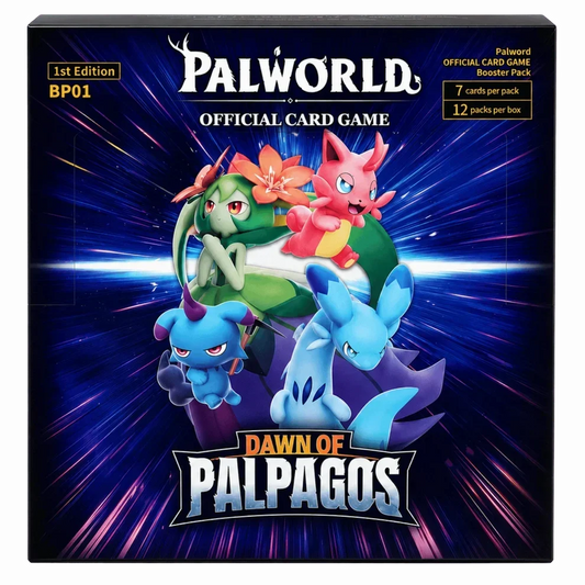 Palworld Official Card Game BP01: Dawn of Palpagos – First Edition Booster Box